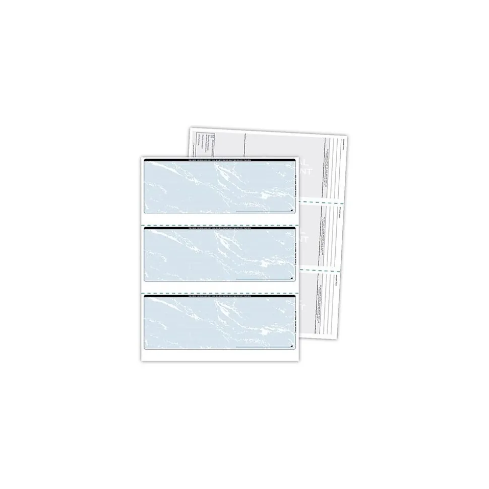 Blanks USA Kan't Kopy 8.5" x 11" Security Check On Top, 60 lbs., Blue, 250 Sheets/Pack (SC425BL)