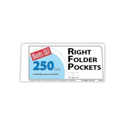 Blanks/USA® 8 7/8" x 4" 80 lbs. Matte Cover Right Folder With One Pocket, White, 250/Pack