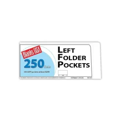 Blanks/USA® 8 7/8" x 4" 10 Pt. Left Folder With One Pocket, Cast Coat White, 250/Pack