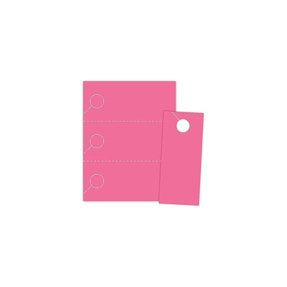 Blanks/USA® 3.67" x 8 1/2" 174 GSM Digital Cover Door Hangers, Pink, 1000/Pack