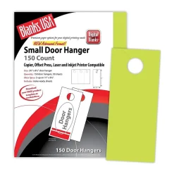 Blanks/USA® 3.67" x 8 1/2" 65 lbs. Digital Timberline Cover Door Hanger, Spring Green, 50/Pack