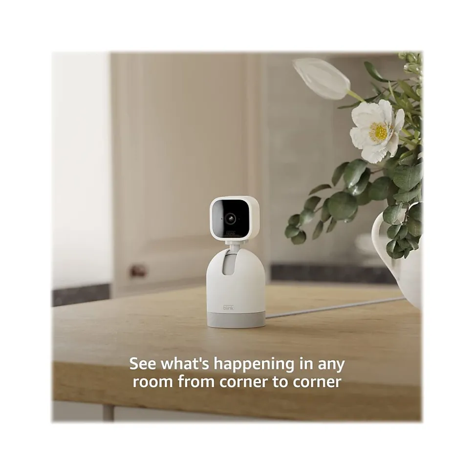 Blink Mini Pan-Tilt Wireless Camera, White (B09N6YCT3Y)
