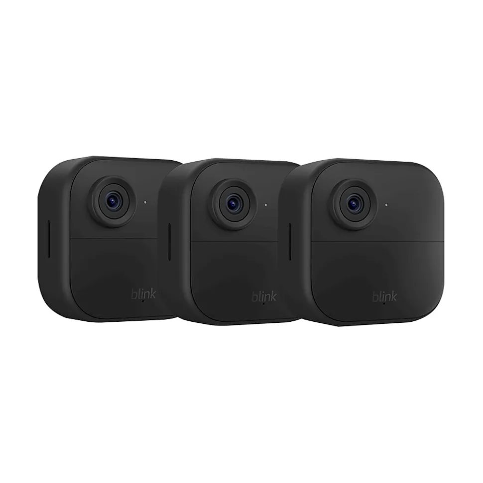 Blink Outdoor 4 Wireless 3-Camera Smart Security Camera System, Black (B0B1N5FK48)