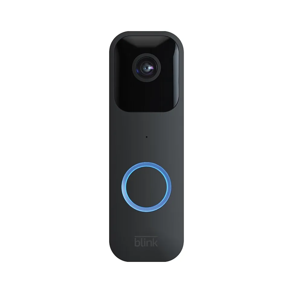 Blink Wi-Fi Wired/Wireless Smart Video Doorbell, Black (B08SG2MS3V)