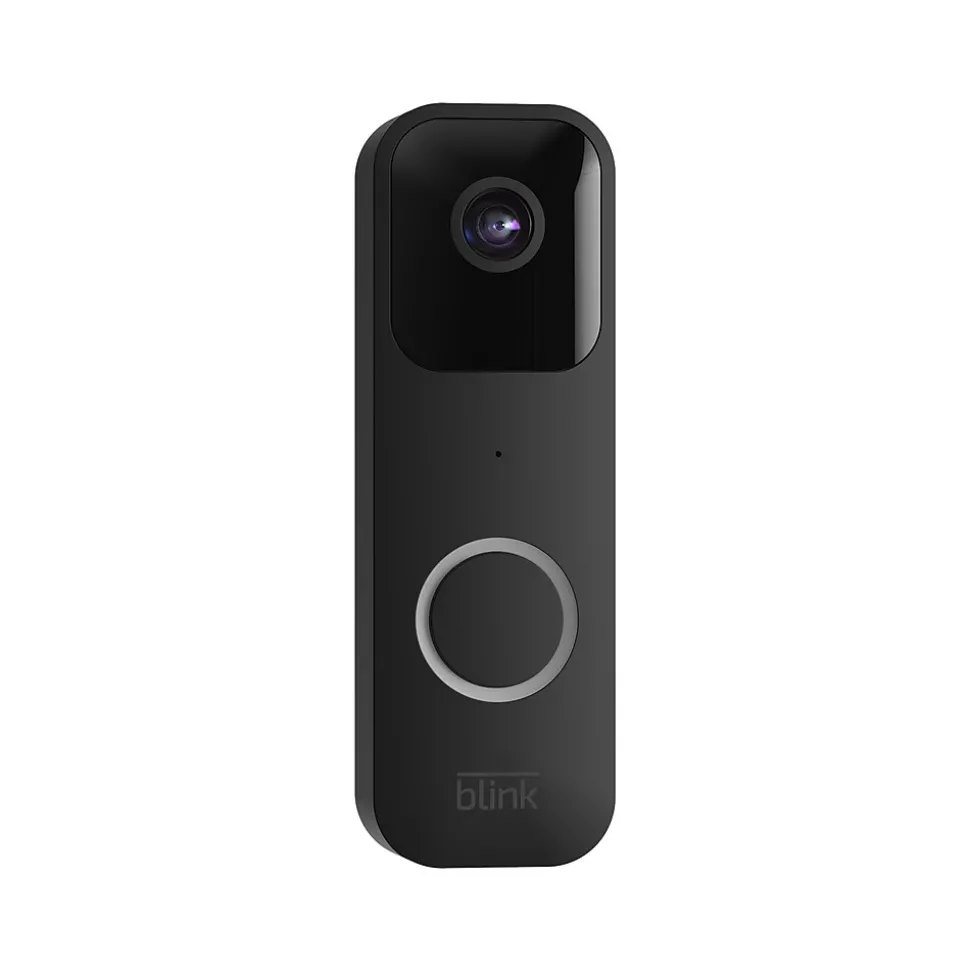 Blink Wi-Fi Wired/Wireless Smart Video Doorbell, Black (B08SG2MS3V)