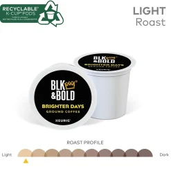 BLK & Bold Brighter Days Coffee Keurig K-Cup Pod, Light Roast, 20/Box (5000372406)