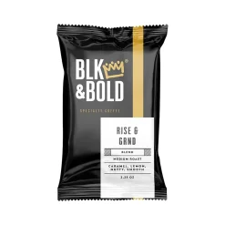 BLK & Bold Rise & GRND Caramel/Lemon/Nutty/Smooth Coffee Frac Pack, Medium Roast, 2.25 oz., 42/Carton (007-25-0004)