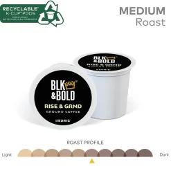BLK & Bold Rise & GRND Coffee Keurig® K-Cup® Pods, Medium Roast, 20/Box (OKB90055)