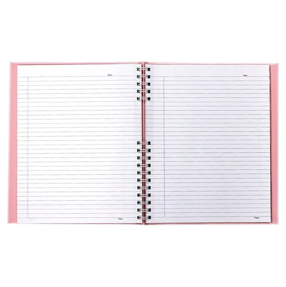 Blueline NotePro Pink Ribbon 1-Subject Professional Notebooks, 8.5" x 10.75", College Ruled, 100 Sheets, Pink (A10200.PNK2)