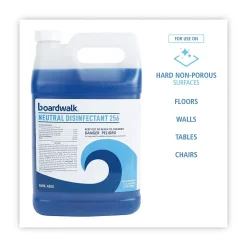 Boardwalk® Neutral Disinfectant, Floral Scent, 1 gal Bottle, 4/Carton
