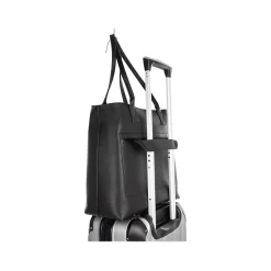 Bond Street Black Vegan Leather Tote Bag, Medium (LBG5054BS-BLACK)