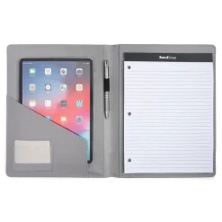 Bond Street Faux Leather Portfolio Case, Gray (WRC1511BS-GREY)