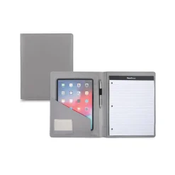 Bond Street Faux Leather Portfolio Case, Gray (WRC1511BS-GREY)