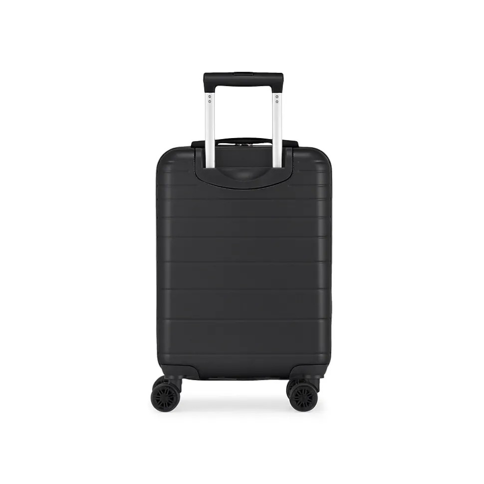 Bond Street Panoramic 21.5" Hardside Carry-On Suitcase, Double Spinner Wheels, Black (HLG7220BS-BLACK)