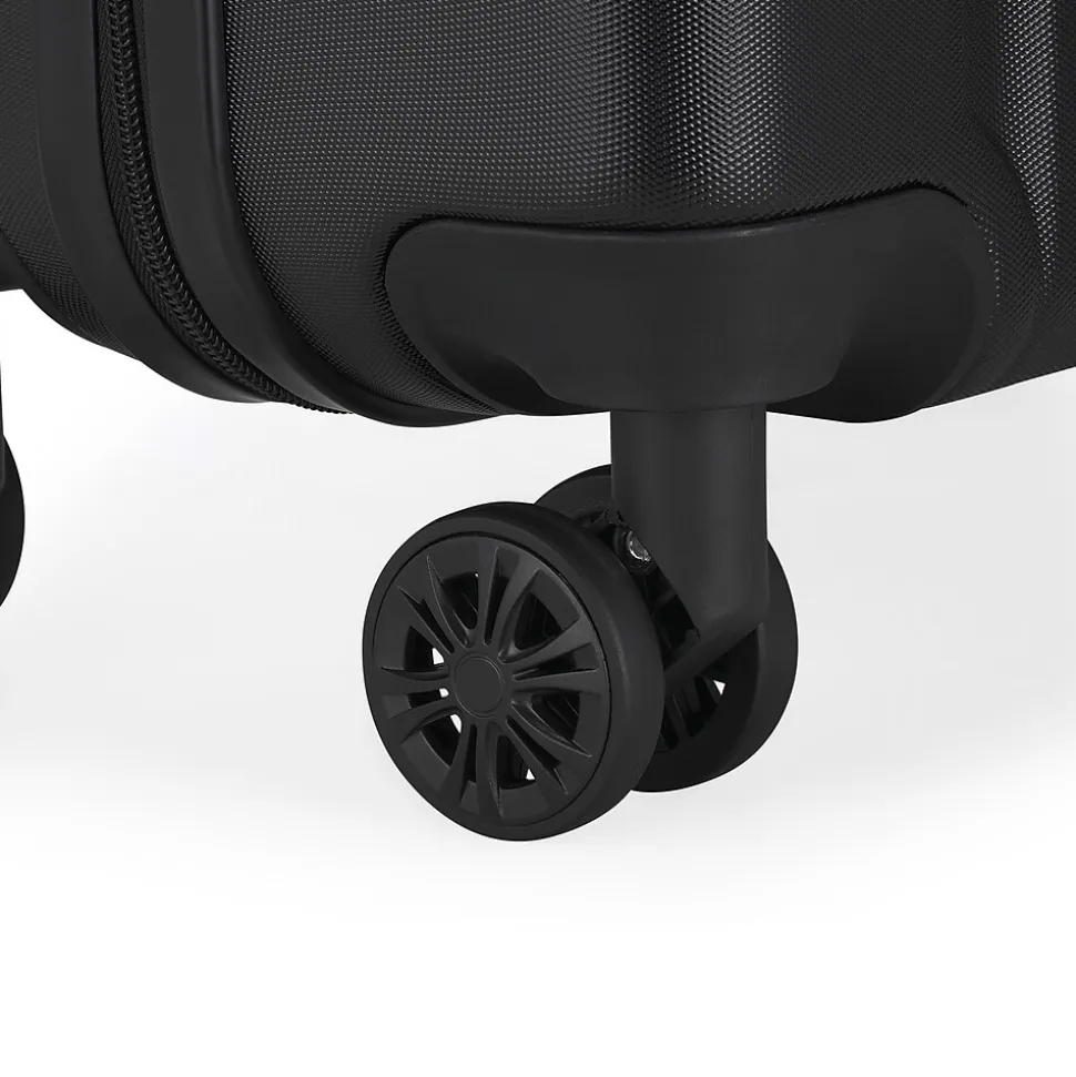 Bond Street Panoramic 21.5" Hardside Carry-On Suitcase, Double Spinner Wheels, Black (HLG7220BS-BLACK)