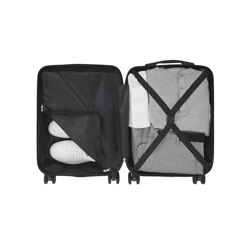 Bond Street The Stripes 21.5" Hardside Carry-On Suitcase, 4-Wheeled Spinner, Assorted (HLG7220BS)