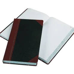 Boorum & Pease 9 Series Record Book, 8.63"W x 14.13"H, Black, 250 Sheets/Book (9-500-R)