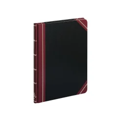 Boorum & Pease 21 Series Record Book, 8.13"W x 10.38"H, Black, 75 Sheets/Book (21-150-R)