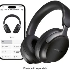 Bose QuietComfort Ultra Wireless Noise Cancelling Over-the-Ear Headphones, Black (880066-0100)