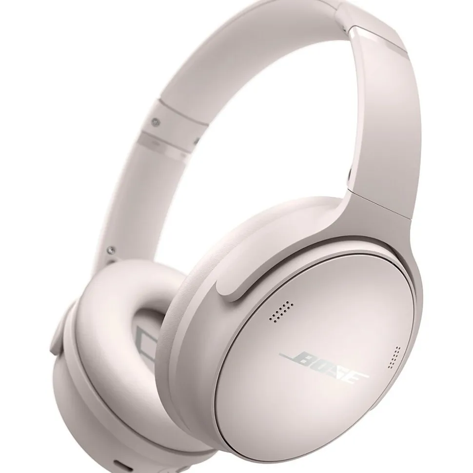 Bose QuietComfort Wireless Active Noise Cancelling Over-the-Ear Headphones, White Smoke (884367-0200)