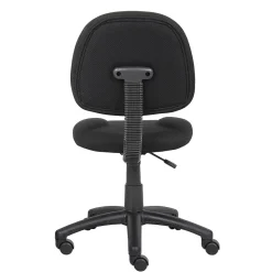 Boss Armless Ergonomic Fabric Swivel Task Chair, Black (B315-BK)