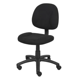 Boss Armless Ergonomic Fabric Swivel Task Chair, Black (B315-BK)