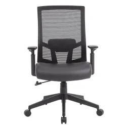 Boss Office Products Mesh/Vinyl Swivel Task Chair, Black (B6044AM-BK)