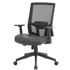 Boss Office Products Mesh/Vinyl Swivel Task Chair, Black (B6044AM-BK)