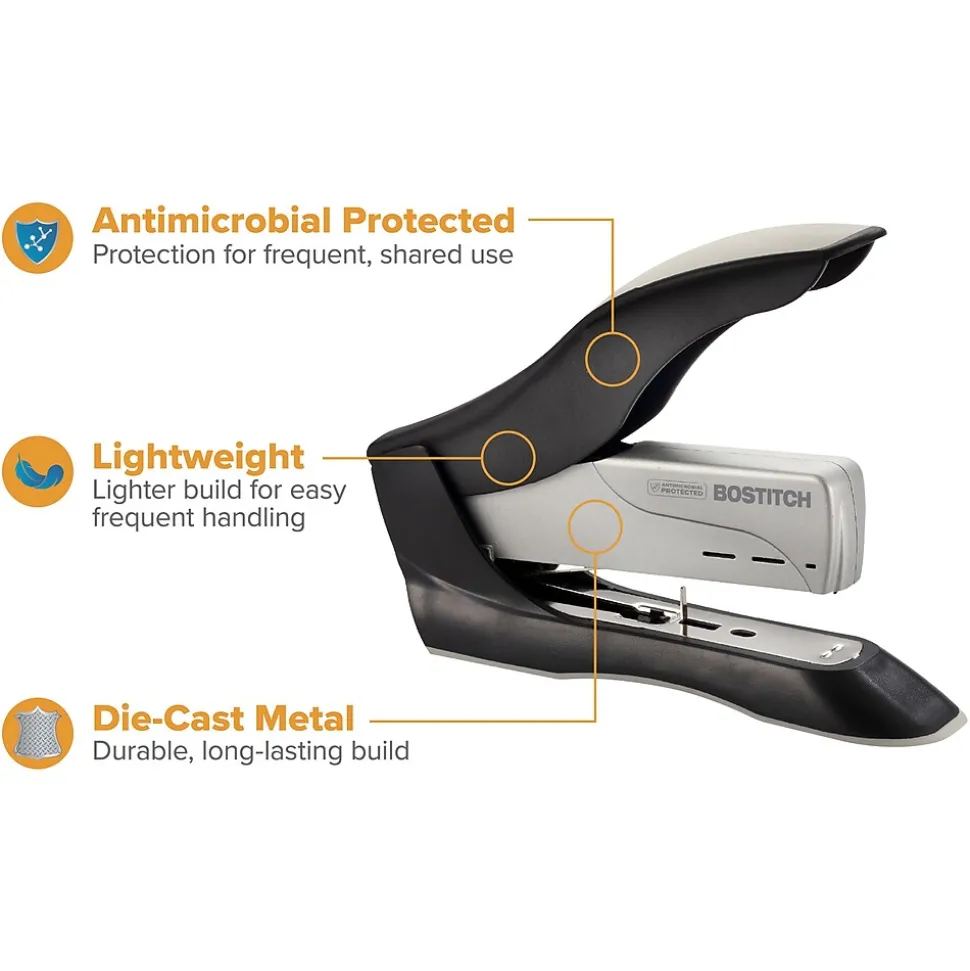 Bostitch Black Heavy Duty Desktop Stapler, 100-Sheet Capacity, Staples Included, Black (AMAX1300)