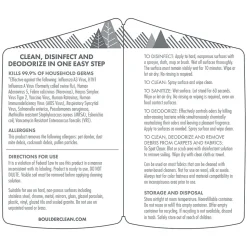 Boulder Clean Disinfecting Cleaner, Lemon Scent, 28 Oz. (003007)