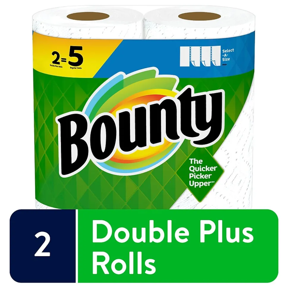 Bounty Paper Towels, 2-ply, 138 Sheets/Roll, 2 Rolls/Pack (66932/5707)