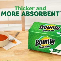 Bounty Quilted Napkin, 1-ply, White, 200 Napkins/Pack (34885.)