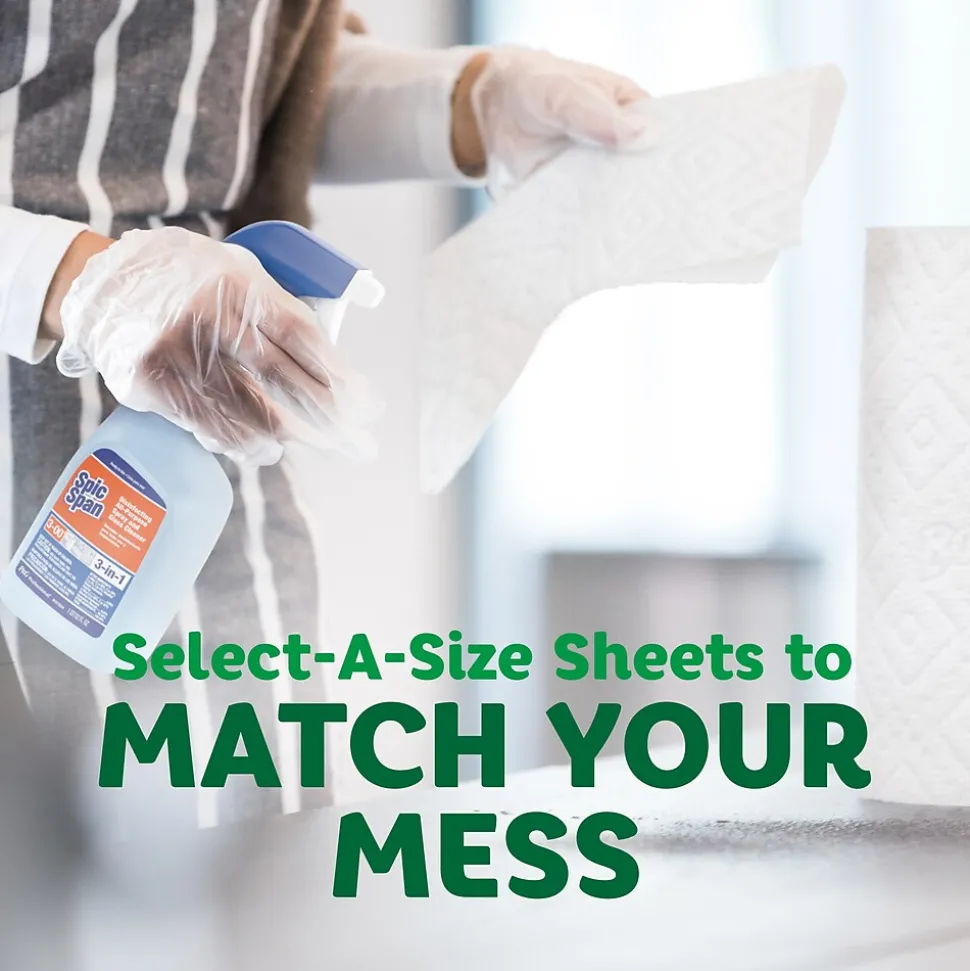 Bounty Select-A-Size Double Roll Paper Towels, 2-ply, 90 Sheets/Roll, 24 Rolls/Pack (66539/5815)