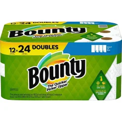 Bounty Select-A-Size Double Roll Paper Towels, 2-ply, 90 Sheets/Roll, 12 Rolls/Pack (66541/06130)