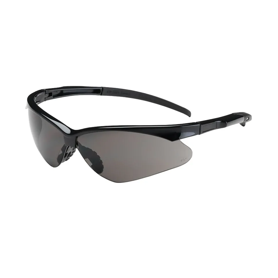 Bouton Adversary Glasses, Gray Anti-Scratch Lens, Gloss Black Frame, Rubber Temples & Bridge, Each (250-28-0001)
