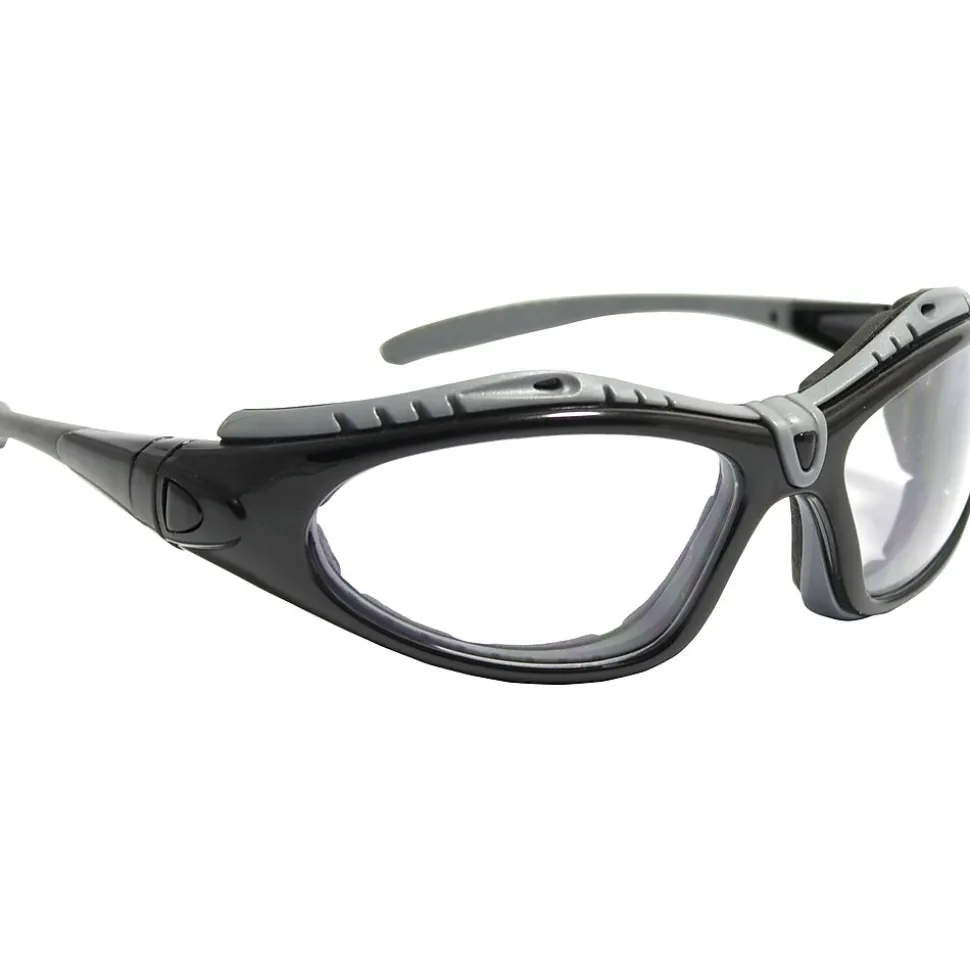 Bouton Optical Safety Goggles, Fuselage, Black Frame, Clear Lens, Antifog, Anti-Scratch (250-50-0420)