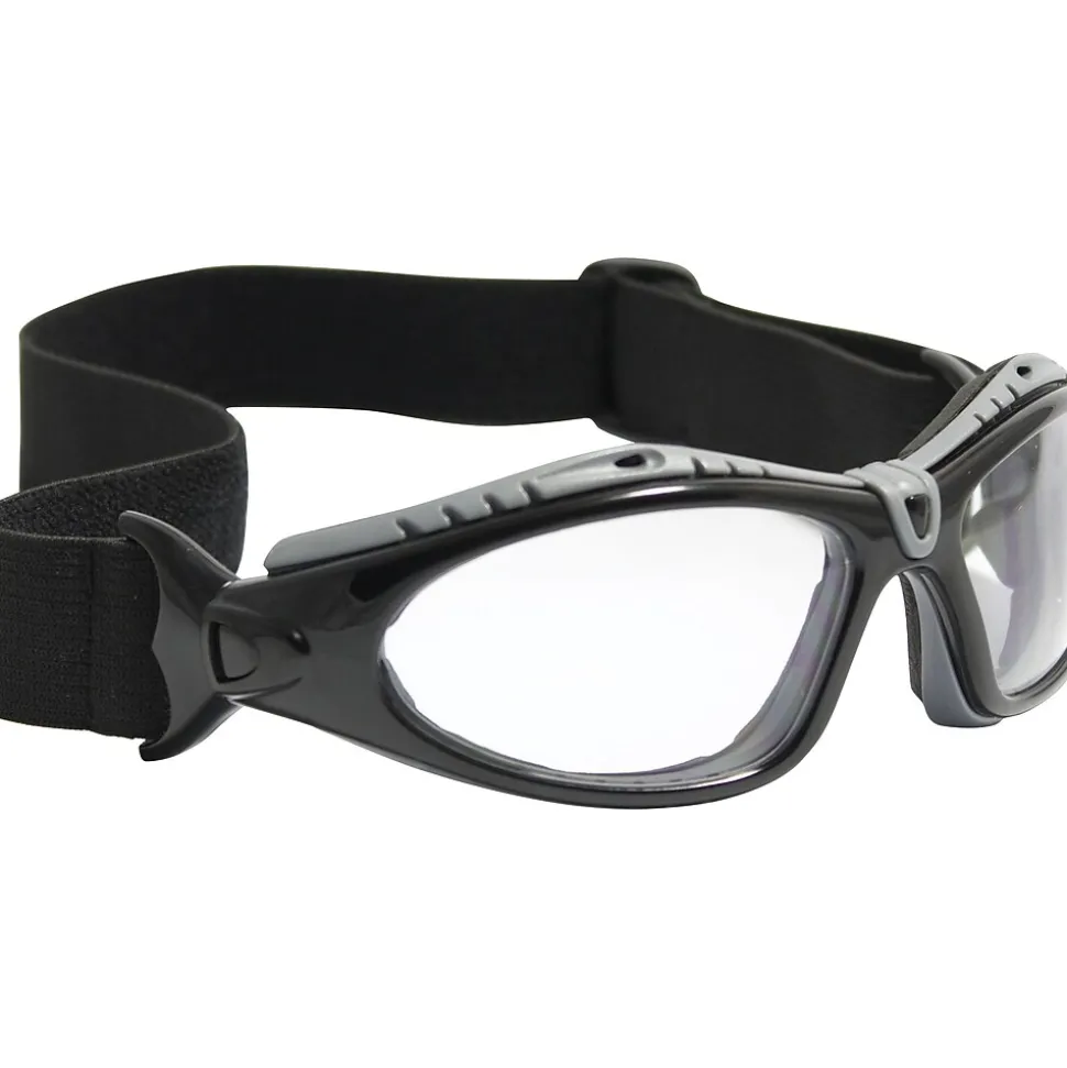 Bouton Optical Safety Goggles, Fuselage, Black Frame, Clear Lens, Antifog, Anti-Scratch (250-50-0420)