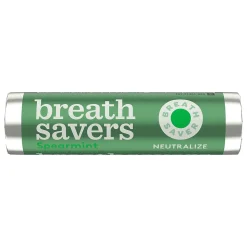 Breath Savers Spearmint Sugar Free Breath Mints Rolls, 0.75 oz., 24/Box (HEC71433)