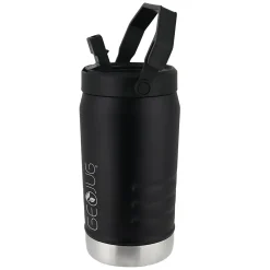 Brentwood Geojug Stainless Steel Double Walled Sports Water Jug, 40 oz., Black (G-1200BK)