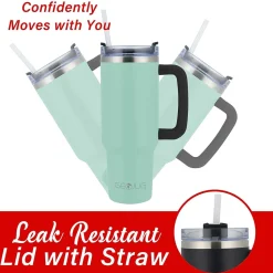 Brentwood Geojug Stainless Steel Double Walled Tumbler Cup, 40 oz., Blue (CMB-1200BL)