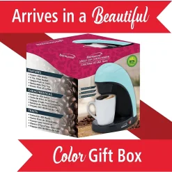 Brentwood Single-Serve Coffee Maker with Mug, Blue (TS-112BL)