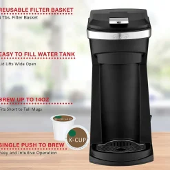 Brentwood Single-Serve Coffee Maker, Black (TS-1101BK)