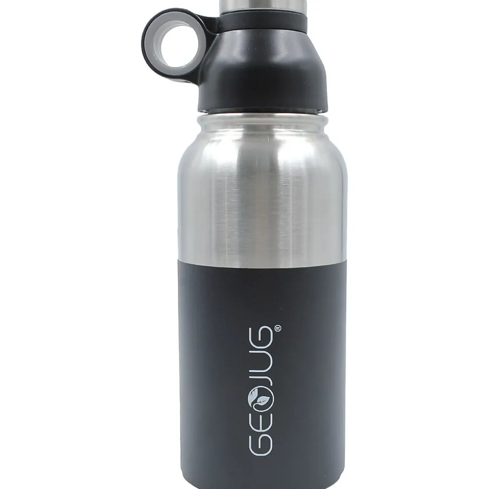 Brentwood Stainless Steel Double Wall Insulated Water Bottle, 32 oz., Black (BTWG1032BK)