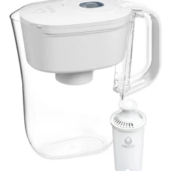 Brita Denali Small 6 Cup Bright White Water Filter Pitcher with Filter (36089)