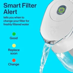 Brita Denali Small 6 Cup Bright White Water Filter Pitcher with Filter (36089)
