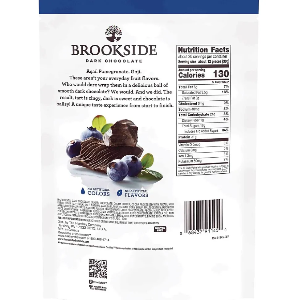 BROOKSIDE Dark Chocolate Acai and Blueberry Flavors, 21 Ounces, 2/BD (HEC91145)