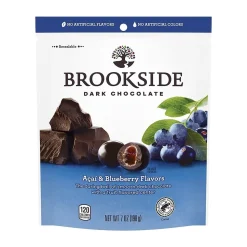 BROOKSIDE Dark Chocolate with Acai and Blueberry Flavors Candy, 7 oz, Resealable Bag (050929)