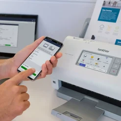 Brother ADS-4900W Duplex Document Scanner, White/Black