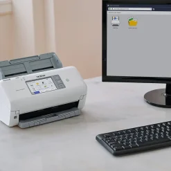 Brother ADS-4700W Duplex Document Scanner, White/Black