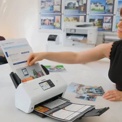 Brother ADS3300W Wireless Duplex Document Scanner, White/Black